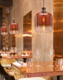 Modern Vintage Glass Copper Pendant Light M0201