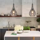 Modern Smoky Grey Glass Ceiling Pendant Light M0213