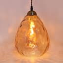 Modern Vintage Smoked Teardrop Gold Glass Ceiling Pendant Lamp M0239