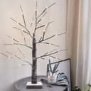 LED Indoor Christmas Brown Tree Snow Effect Miniature 60cm Mains and Battery Operated TREE04
