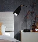 Modern Black Metal Table Lamp Adjustable Scone Shade Brass Joint H3019