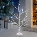 LED Indoor Christmas Tree White 60cm 6000k Light Dual Mains and Battery Operated TREE02