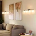 Modern Indoor 4 Frosted Glass Globe Scone Chrome Wall Light H3081 With LED G9 Warm White