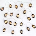Outdoor or Indoor Mini Lantern 20 LED String Lights IP44 Mains Powered 2500K LANSL01