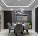 Modern Round Chandelier LED 3 Ring Ceiling Pendant Light Cool White 