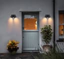 Modern 11W LED Outdoor Twin Garden Wall Light Black Warm White ZLC346B