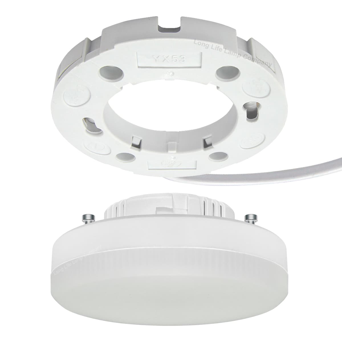 3w LED GX53 Under Cabinet Round Light Fitting Replaceable Bulb Cool White