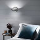 9w LED Wall Light Brushed Chrome Opal Diffuser Cool White 6000K H3038