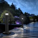 LED Black Bollard Outdoor Garden Light ZLC303K with 5w GU10 CW