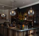 Smoked Glass Shade Chandelier Pendant 