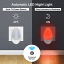 Automatic Red LED Night Light Plug In Energy Saving Dusk 2 Dawn 