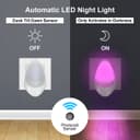 Automatic Pink LED Night Light Plug In Energy Saving Dusk 2 Dawn 