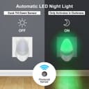 Automatic Green LED Night Light Plug In Energy Saving Dusk 2 Dawn 