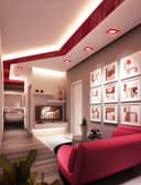 6w + 3w Square LED Ceiling Light Recessed Panel Dual Colour Cool White/Red