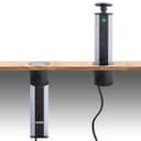 Stainless Steel Top Pop Up Socket With 2 USB Charging Port 3 Plug Sockets