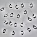 Outdoor or Indoor Mini Lantern 20 LED String Lights IP44 Mains Powered 6000K LANSL02