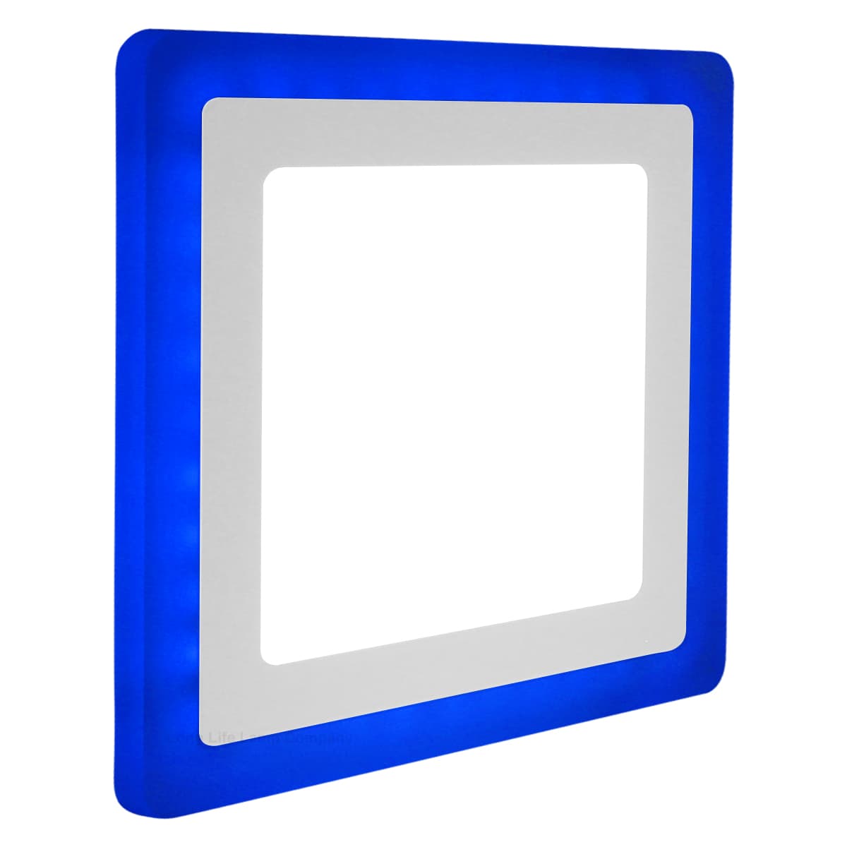 12w + 4w Square Recessed LED Ceiling Panel Light Dual Colour Cool White/Blue