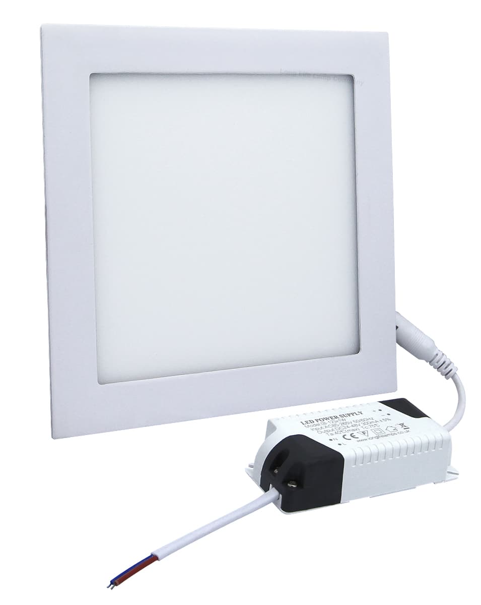 12w LED Square Recessed Ceiling Panel Cool White 6500K