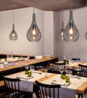 Modern Smoky Grey Glass Ceiling Pendant Light M0213