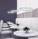 Modern Round Chandelier LED Ring Pendant Ceiling Light Cool White M0170
