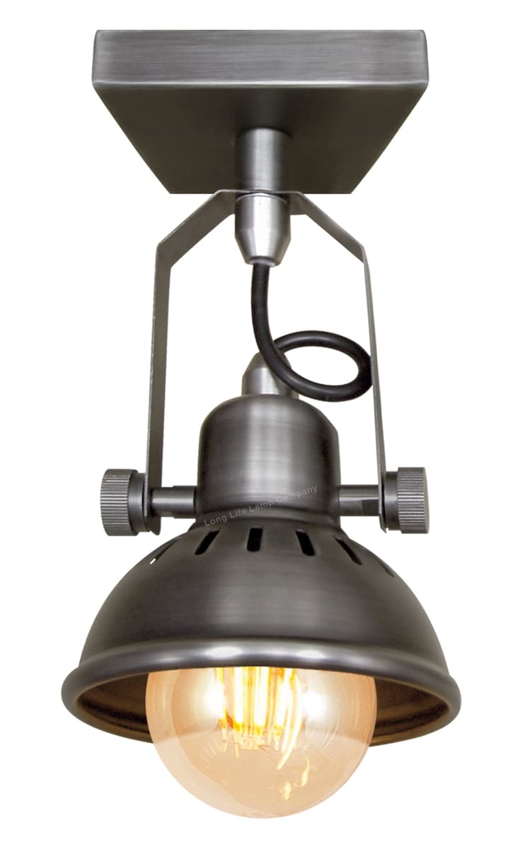 Vintage Ceiling Stainless Steel Pewter Finish Adjustable Swivel Spot Light