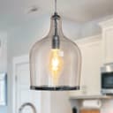 Modern Clear Transparent Glass Ceiling Pendant Shade Bell Bubble Effect H3022