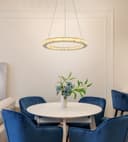 LED Modern Round Ceiling Chandelier Ring Warm White