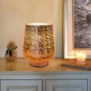 Modern Glass Table Lamp 3D Speckle Copper Finish CL001 
