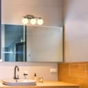 Modern Indoor 3 Frosted Glass Globe Scone Chrome Wall Light H3080 With LED G9 Warm White