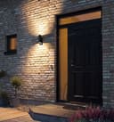 12W Black LED Double Outdoor Wall With PIR Movement Sensor Stainless Steel Warm White ZLC348BSEN