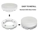 3w LED GX53 Under Cabinet Round Light Fitting Replaceable Bulb Cool White