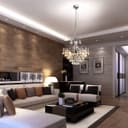 Droplet Fountain Crystal Chandelier Ceiling Pendant Light Reflect Chrome Finish and Real Crystals 