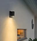 Black PIR Stainless Steel Single Outdoor Wall Light With Movement Sensor Down ZLC037DSEN