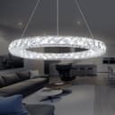 Modern Round Chandelier LED Ring Pendant Ceiling Light Cool White M0170