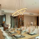 LED Modern Round Ceiling Chandelier Double Ring Warm White H3042