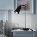 Modern Black Metal Table Lamp Adjustable Scone Shade Brass Joint H3019