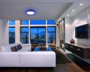 18w LED Ceiling Light Cool White with Blue Ambient Ring Surface Mount 