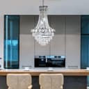 Ceiling Chandelier 6 Lamp Crystal Chrome Pendant Light H3034