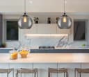 Smoked Glass Shade Chandelier Pendant 