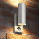 Double Outdoor Wall with PIR Movement Sensor Stainless Steel ZLC08DSEN 