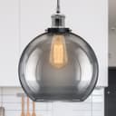 Smoked Glass Shade Chandelier Pendant 