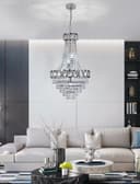 Ceiling Chandelier 6 Lamp Crystal Chrome Pendant Light H3034