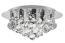 Modern Elegant Round Chandelier Ceiling Light Crystal Droplets 
