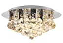 Modern Elegant Round Chandelier Ceiling Light Crystal Droplets 