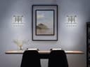 Modern Polished Chrome Indoor Wall Light Chandelier Crystal Droplets Twin G9 Lamp 