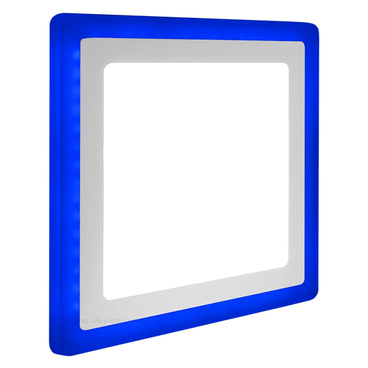 18w + 6w Square Recessed LED Ceiling Panel Light Dual Colour Cool White/Blue