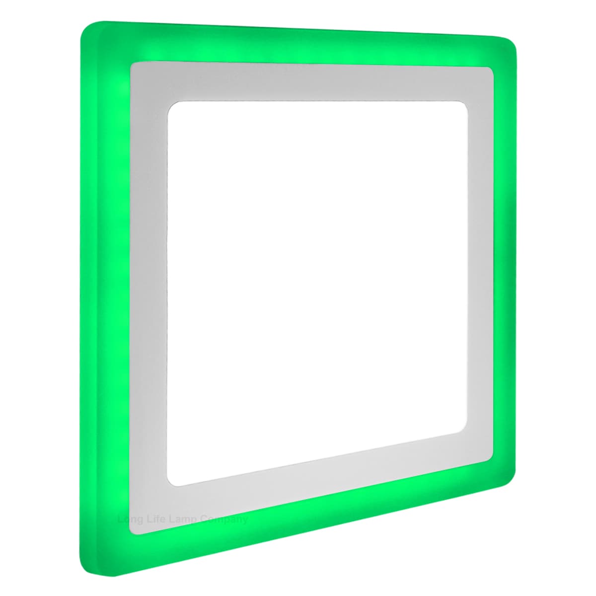 18w + 6w Square Recessed LED Ceiling Panel Light Dual Colour Cool White/Green
