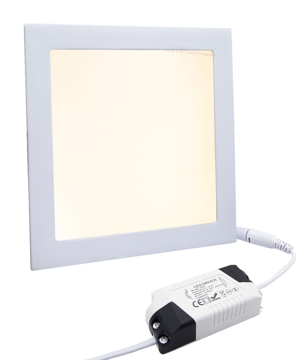 18w LED Square Recessed Ceiling Flat Panel Warm White 2700K
