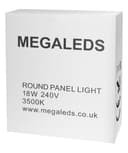 18w LED Round Recessed Ceiling Flat Panel Down Light Ultra Slim 3500K Warm White