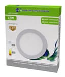 12w LED Round Recessed Ceiling Flat Panel Down Light Ultra slim Lamp Cool White 6500K 